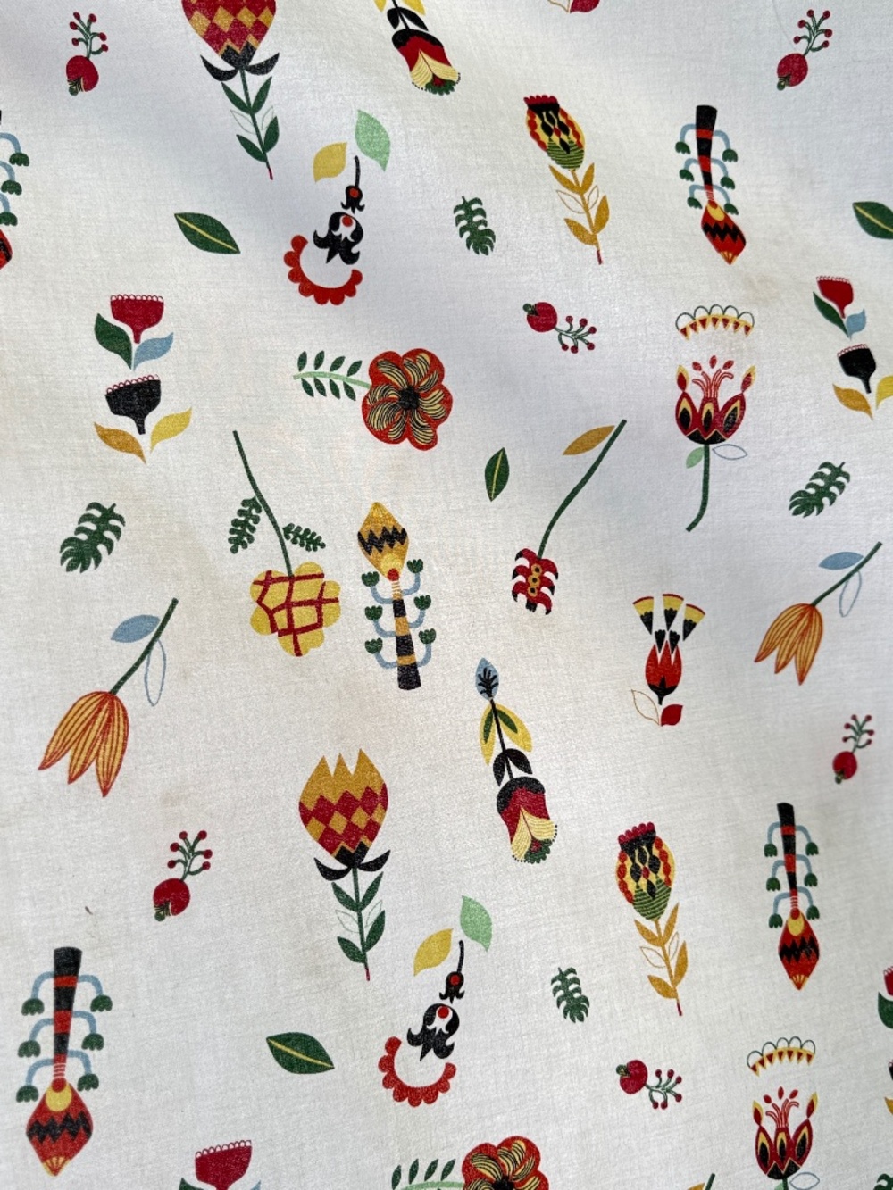 Ikea Rosenfibbla Duvet Cover Full Double Bed Nordic Folk Art Flowers Cotton
